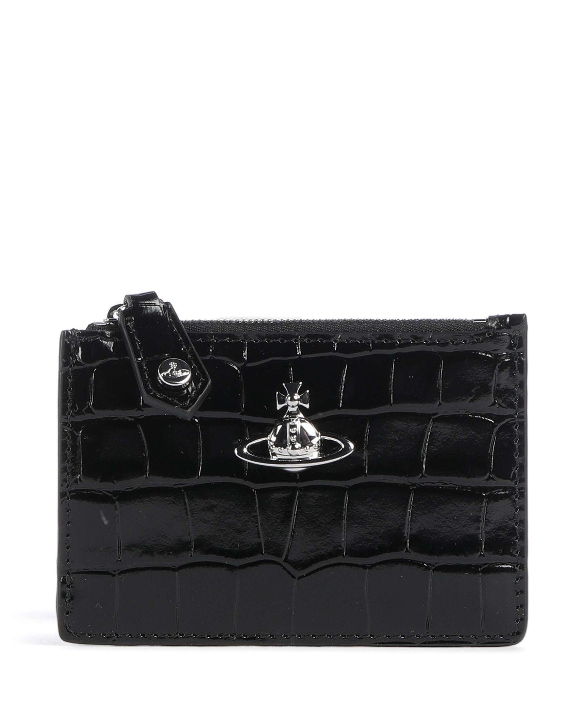 Vivienne Westwood Embossed Croc Slim Credit card holder black