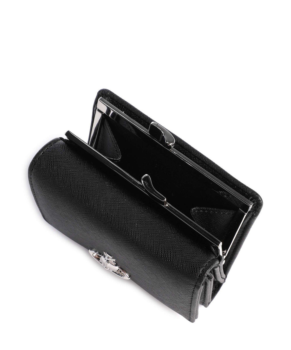 Vivienne Westwood Frame Saffiano Plain Small Wallet black