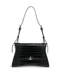 Vivienne Westwood Bianca Embossed Croc M Shoulder bag black