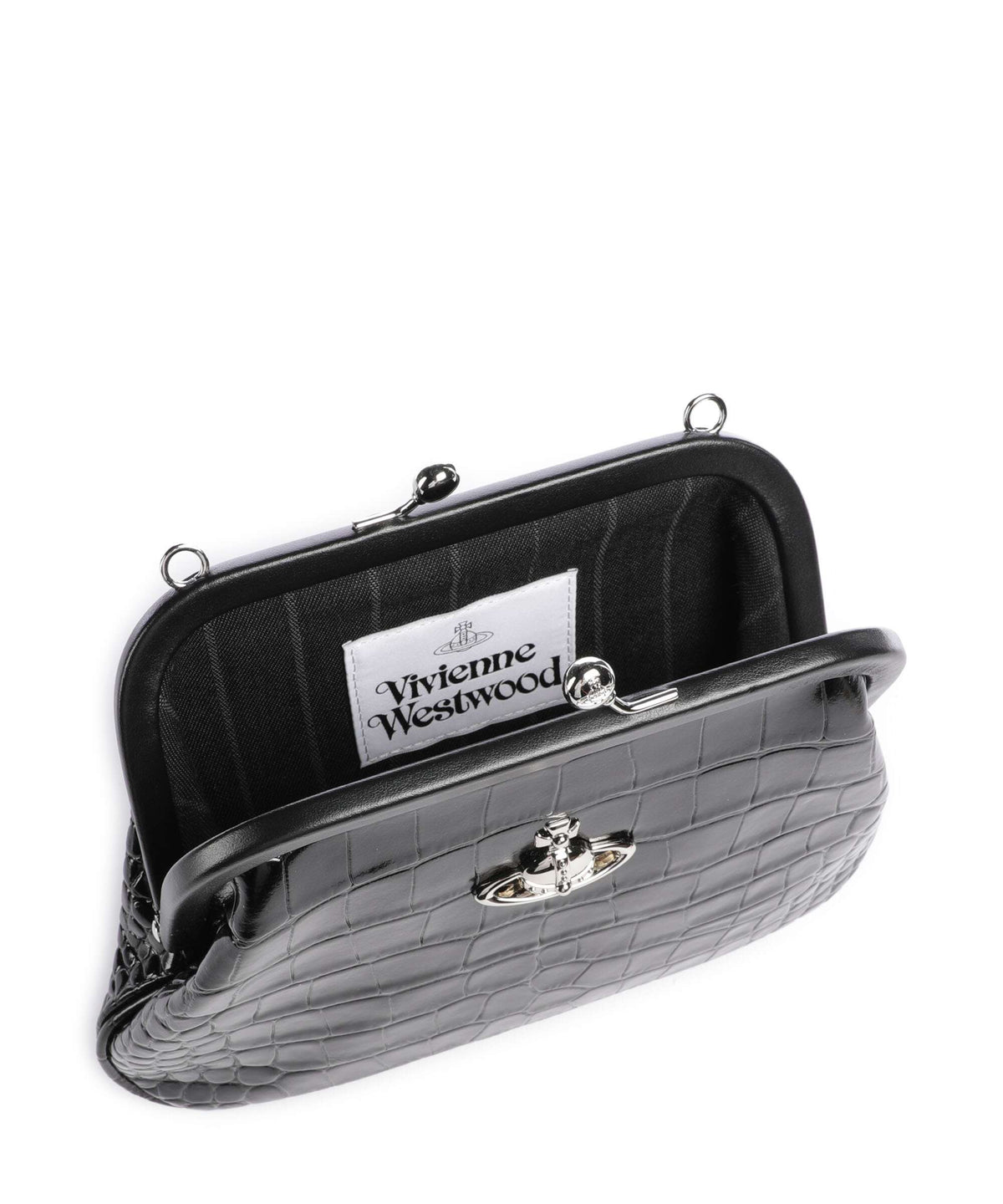 Vivienne Westwood Vivienne Embossed Croc Shoulder bag black