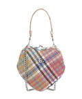 Vivienne Westwood Belle Heart Frame Heather Check Crossbody bag multicolour