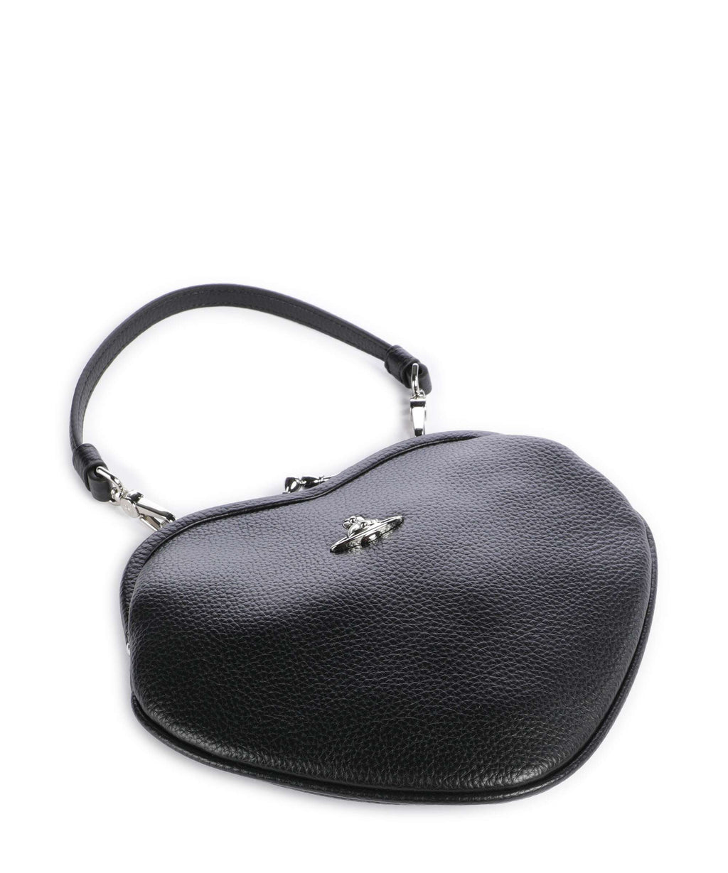 Vivienne Westwood Belle Heart Frame Grain Handbag black