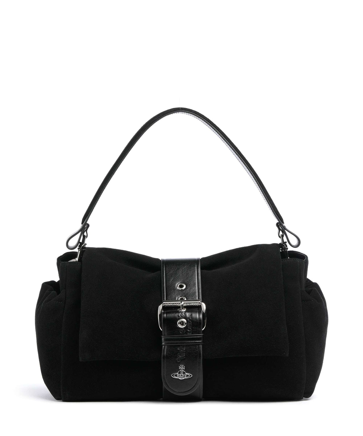 Vivienne Westwood Hazel Suede Treasure XL Shoulder bag black