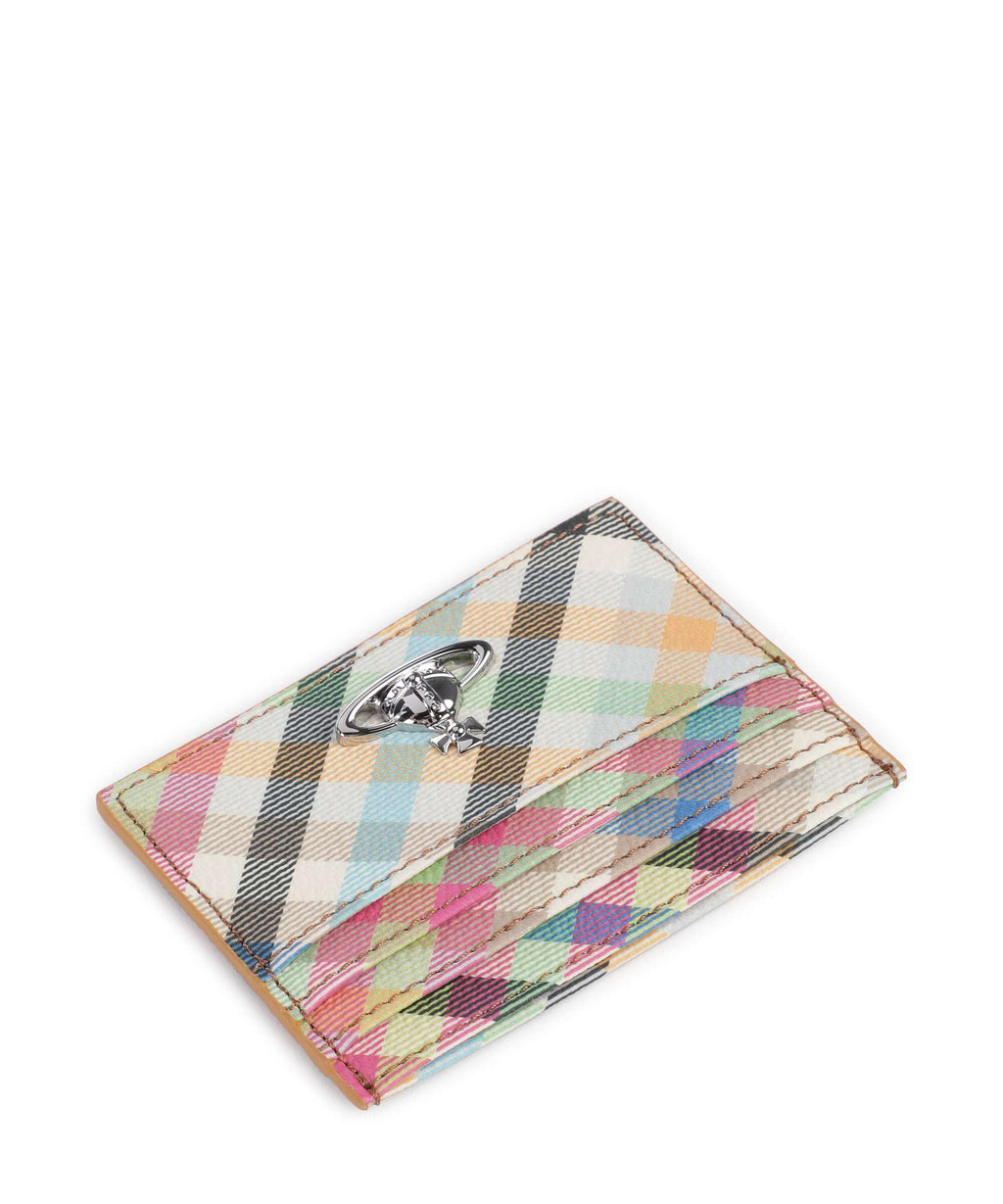 Vivienne Westwood Buccia D'Arancia Credit card holder heather plaid