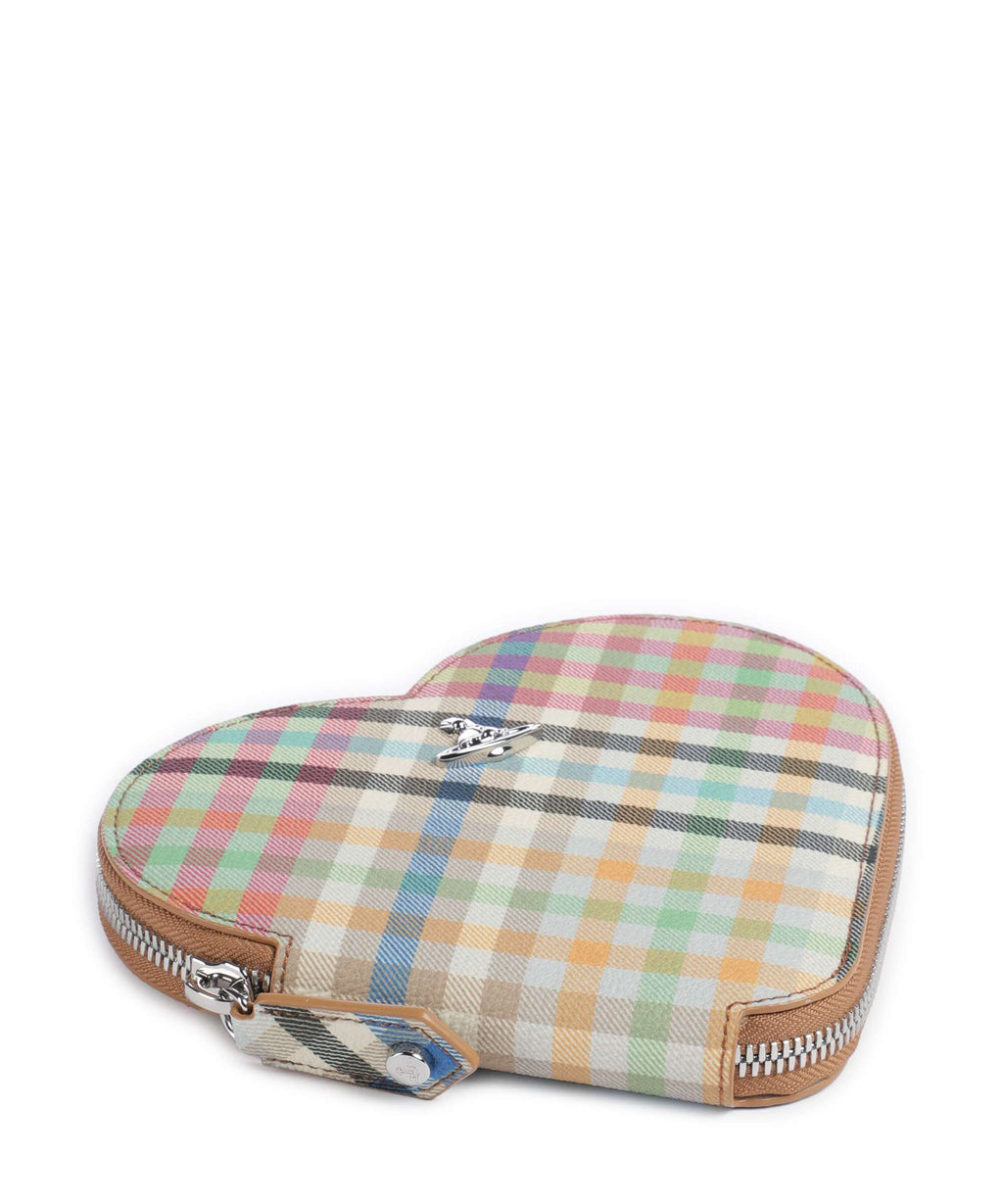 Vivienne Westwood Heart Buccia D'Arancia Crossbody bag heather plaid