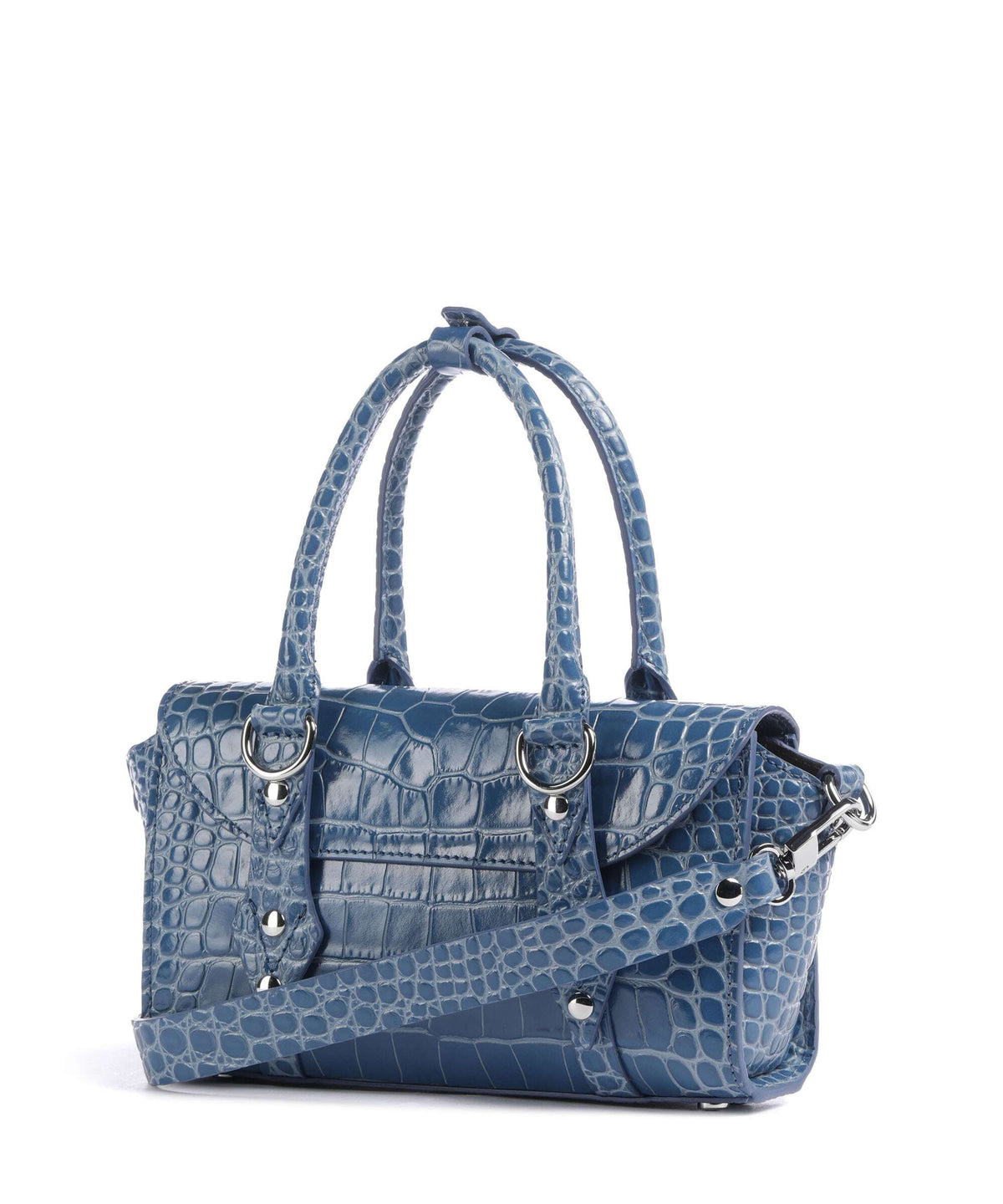 Vivienne Westwood Bettina Embossed Croc Mini Handbag blue