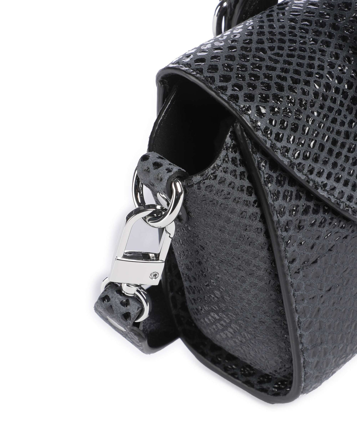Vivienne Westwood Bettina Snake Effect Mini Handbag dark grey