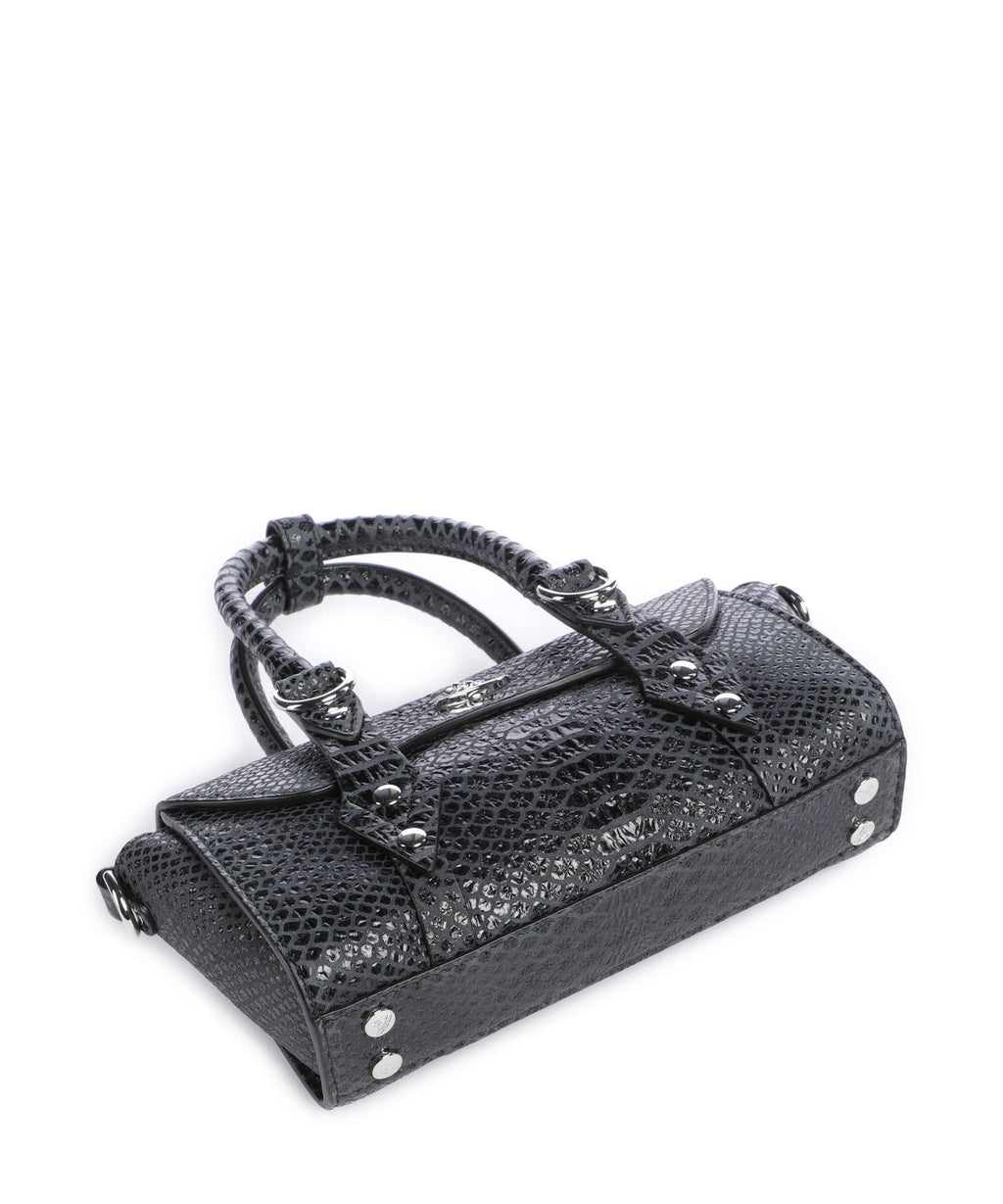 Vivienne Westwood Bettina Snake Effect Mini Handbag dark grey