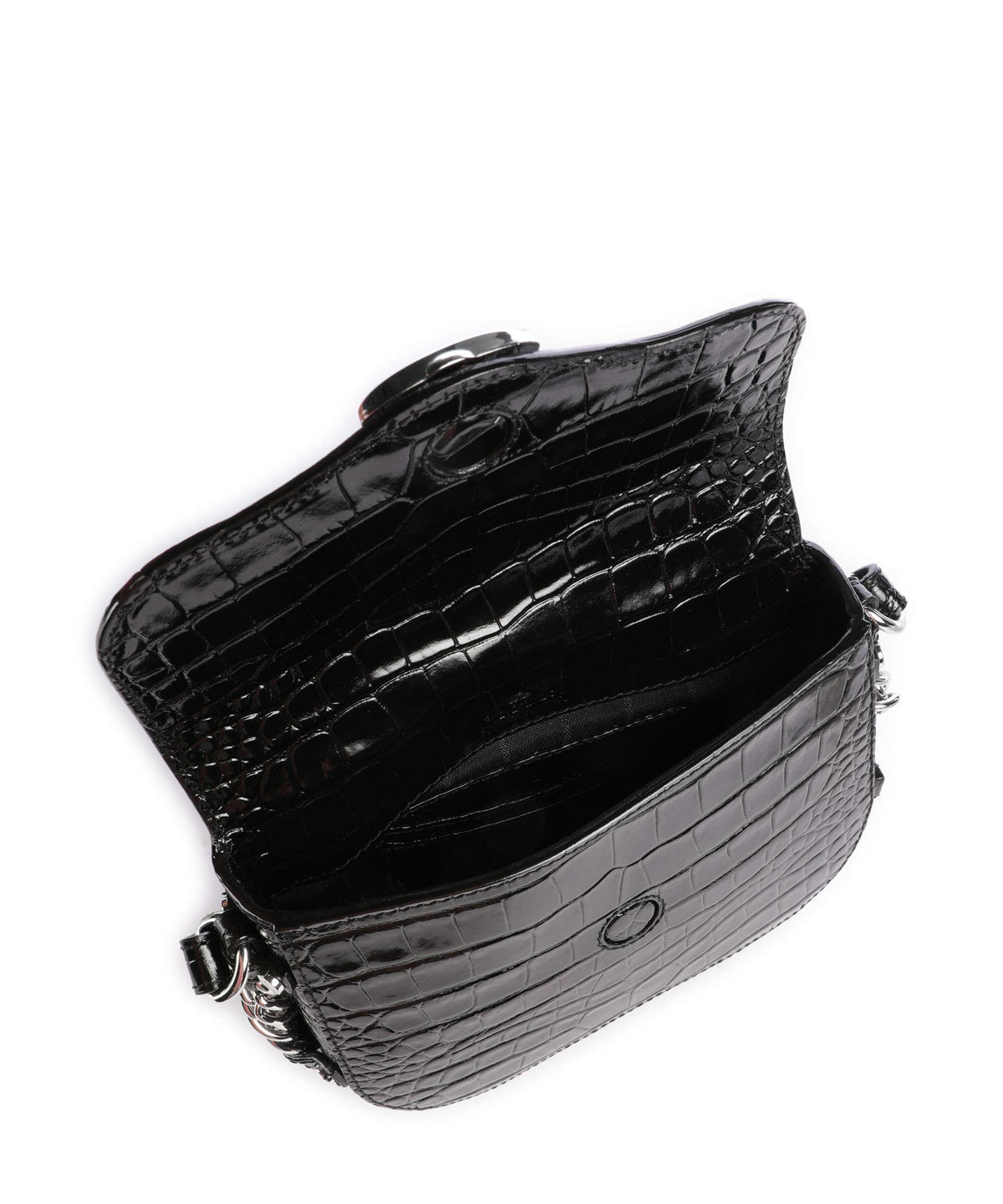 Vivienne Westwood Hunter Embossed Croc Crossbody bag black