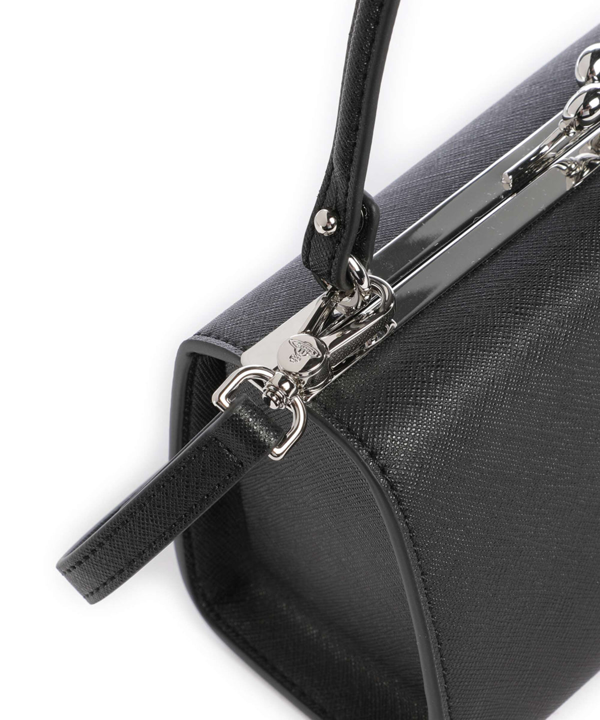 Vivienne Westwood Doll Frame Saffiano XL Handbag black