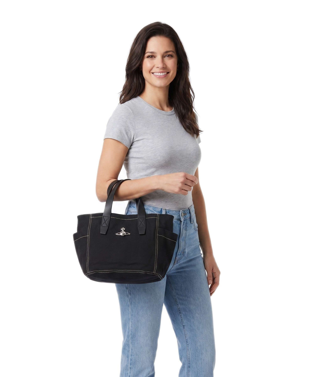 Vivienne Westwood Henry Canvas Small Handbag black