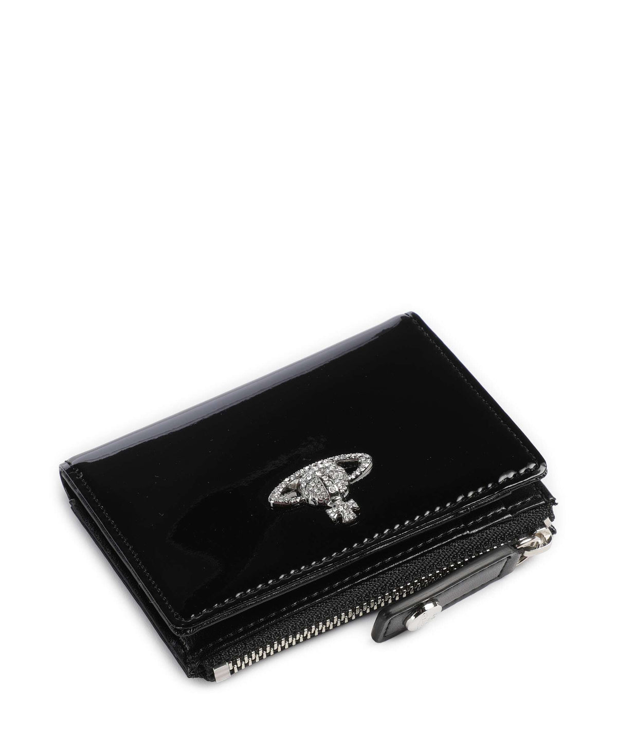 Vivienne Westwood Patent Credit card holder black/diamante orb