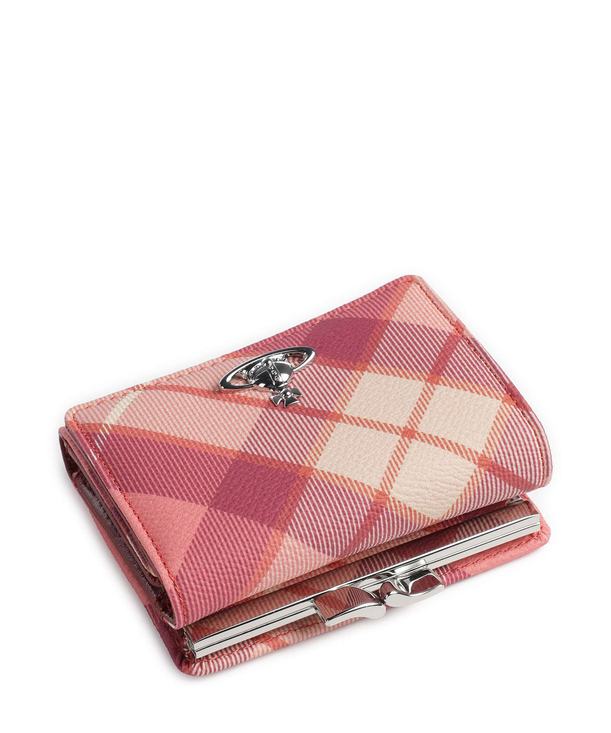 Vivienne Westwood Frame Buccia D'Arancia Small Wallet fraser pink