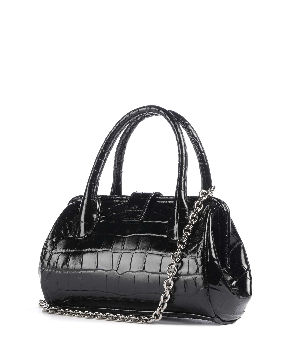 Vivienne Westwood Pamela Embossed Croc Small Crossbody bag black