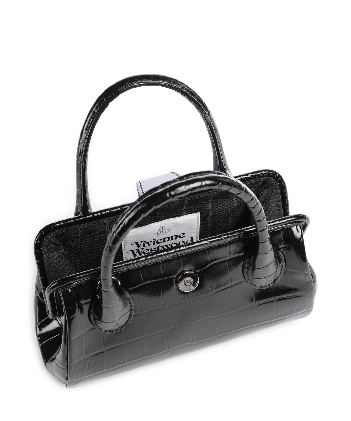 Vivienne Westwood Pamela Embossed Croc Small Crossbody bag black