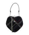 Vivienne Westwood Belle Heart Frame Velvet Check Handbag black/multicolor