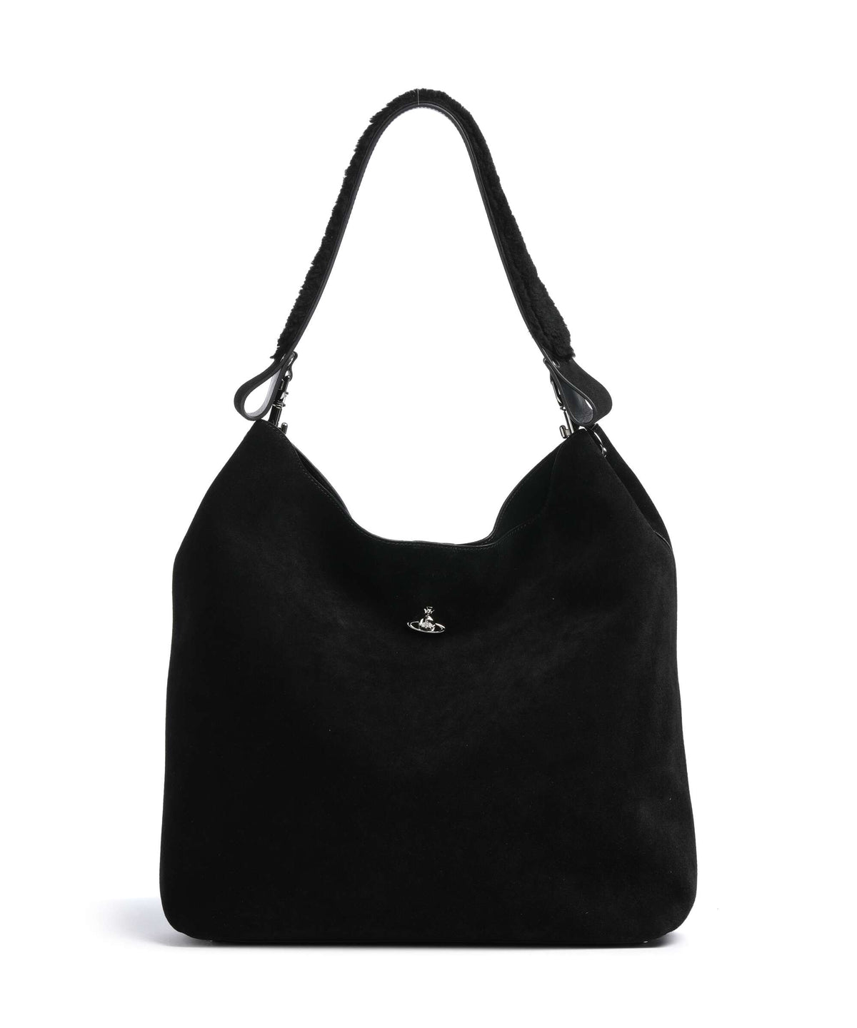 Vivienne Westwood Lottie Suede Large Hobo bag black