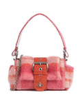 Vivienne Westwood Hazel Treasure Tartan Mohair Shoulder bag fraser pink