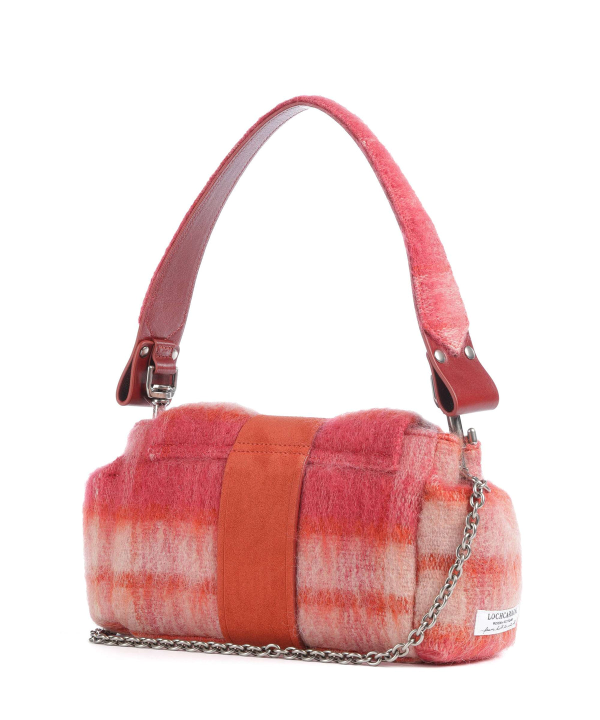 Vivienne Westwood Hazel Treasure Tartan Mohair Shoulder bag fraser pink