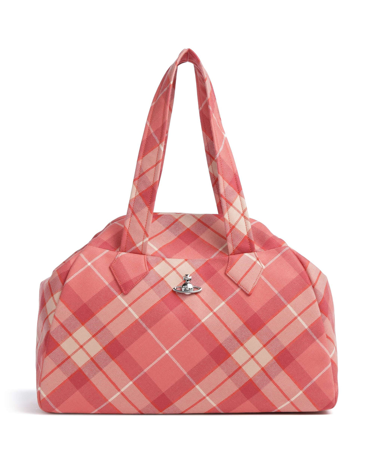 Vivienne Westwood Archive Wool Tartan Large Tote bag fraser pink