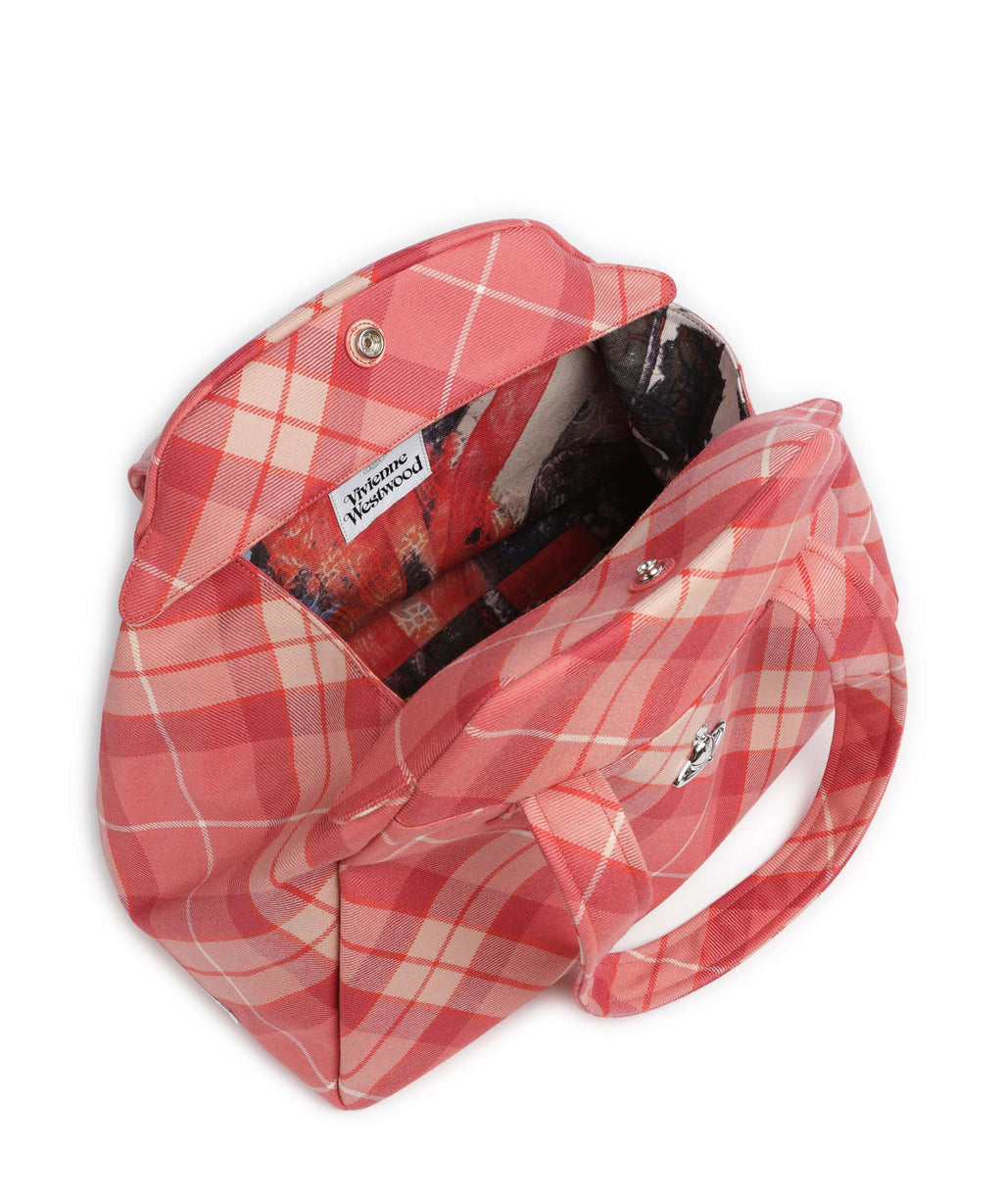 Vivienne Westwood Archive Wool Tartan Large Tote bag fraser pink