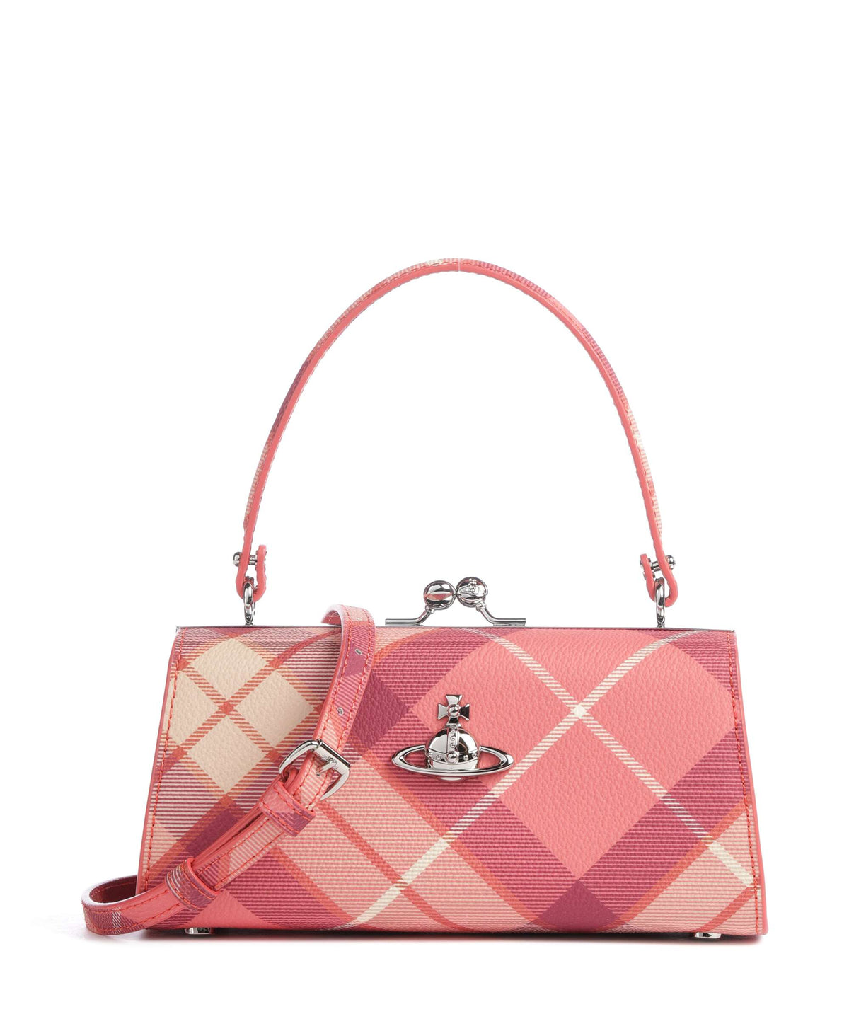 Vivienne Westwood Doll Frame Buccia D'Arancia XL Handbag fraser pink