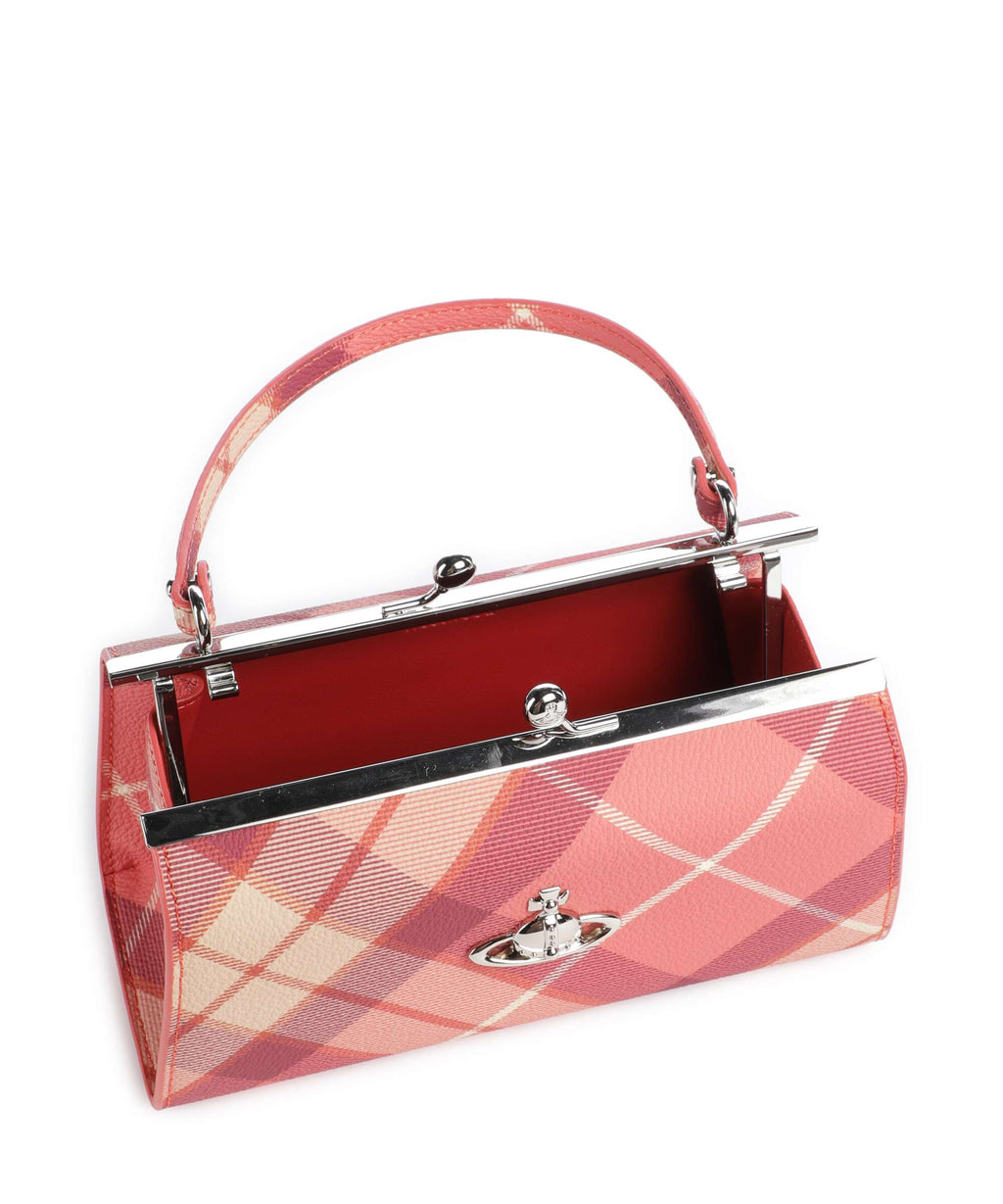 Vivienne Westwood Doll Frame Buccia D'Arancia XL Handbag fraser pink