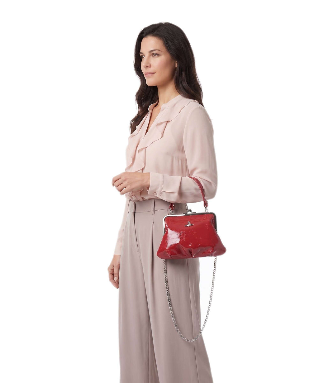 Vivienne Westwood Granny Frame Naplak Handbag red