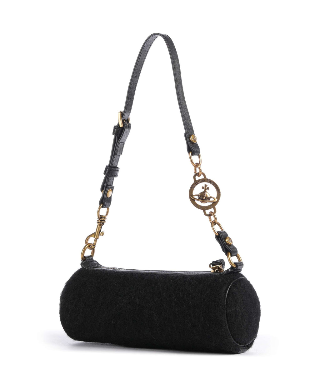Vivienne Westwood Cindy Mohair Effect Small Shoulder bag black