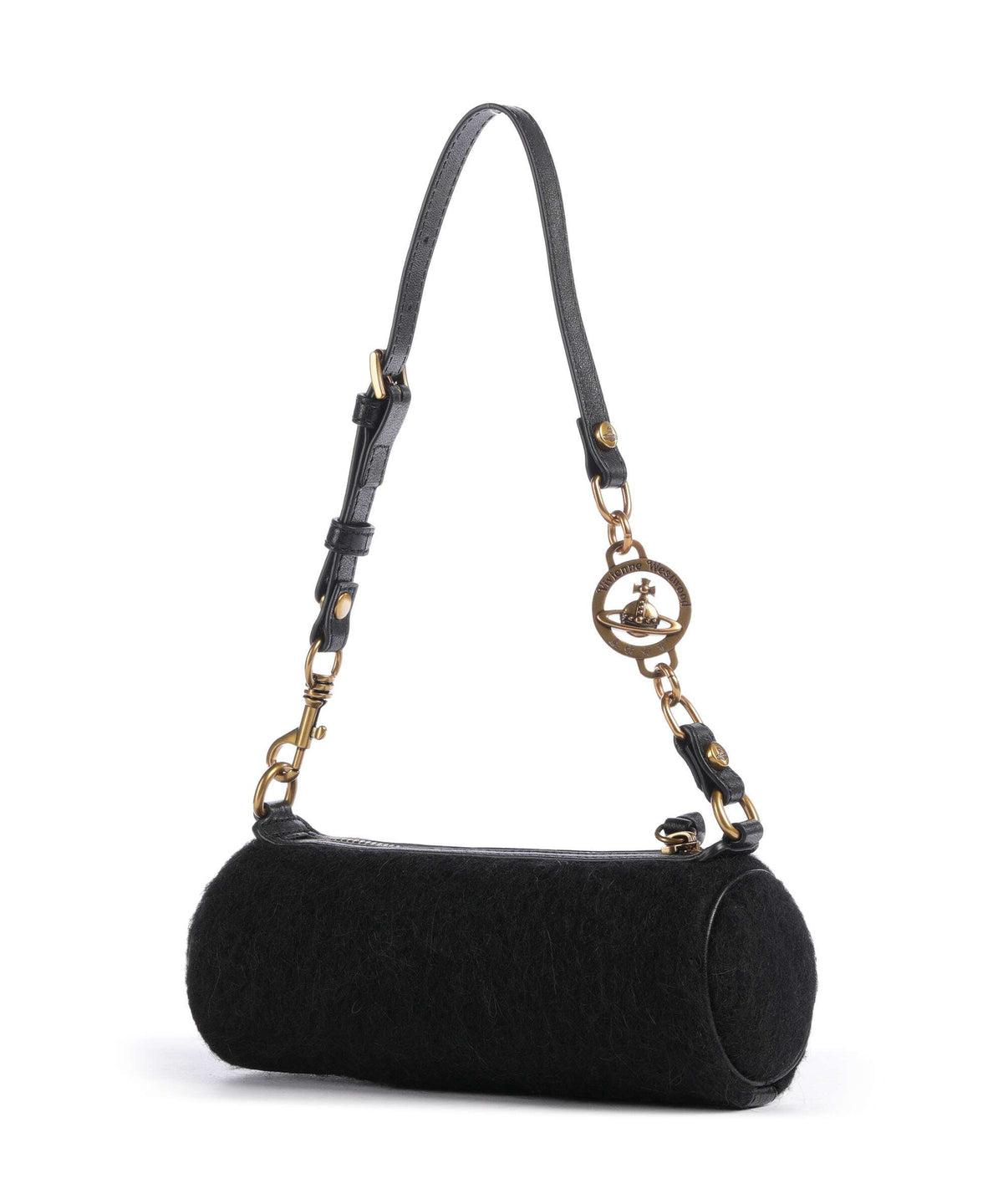 Vivienne Westwood Cindy Mohair Effect Small Shoulder bag black