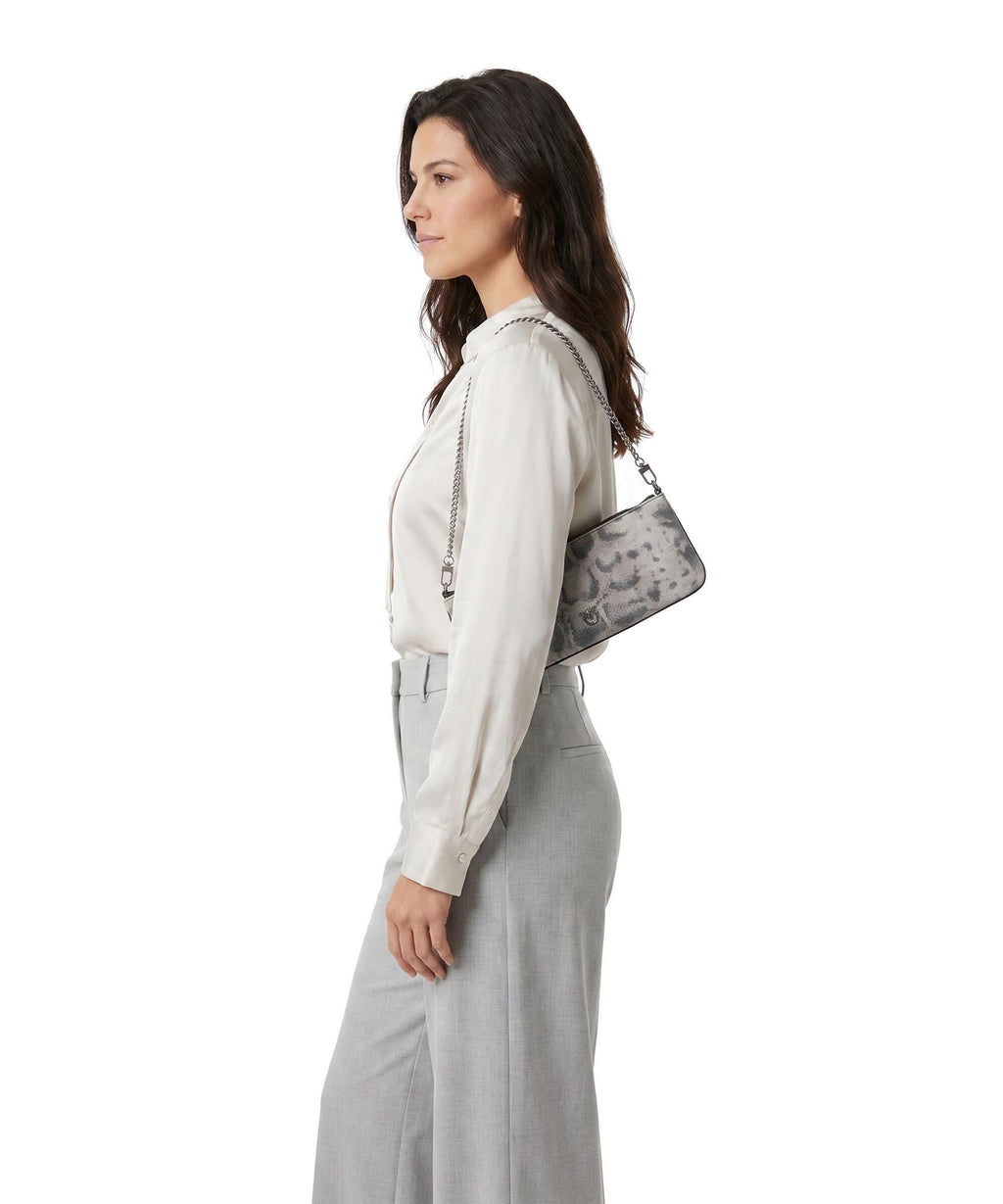 Pinko Flat Horizontal Shoulder bag avorio/nero/beige