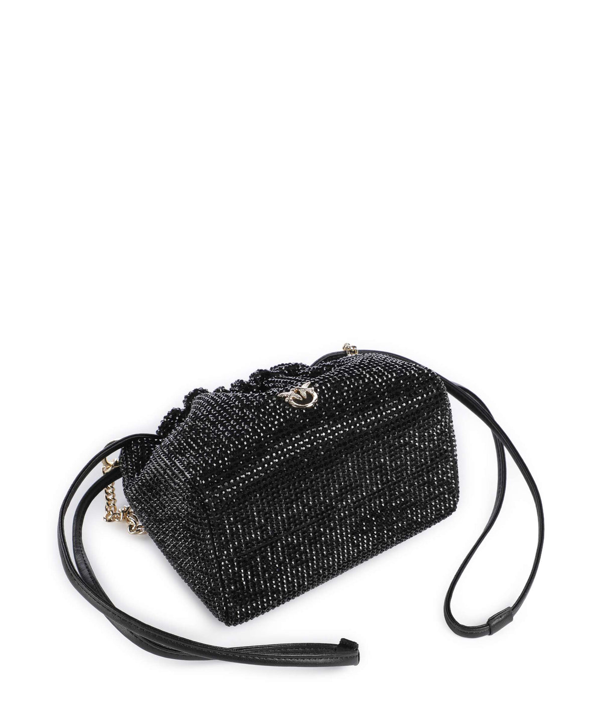 Pinko Flower Bucket bag nero/limousine/oro