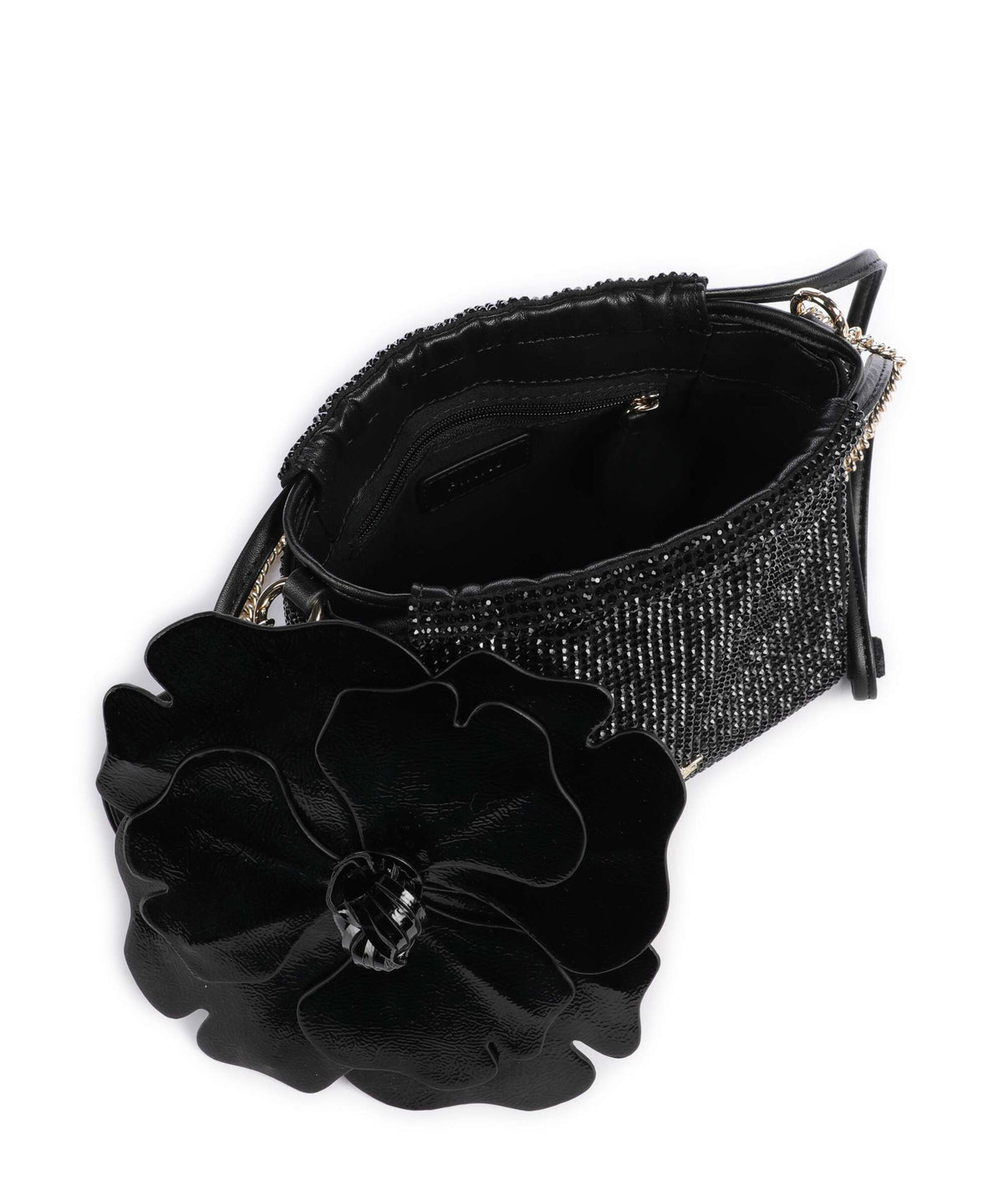 Pinko Flower Bucket bag nero/limousine/oro
