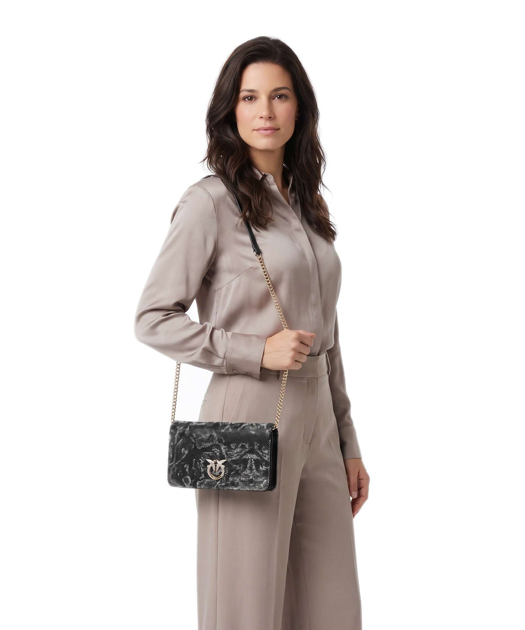 Pinko Click Soft Mini Crossbody bag multicolor/grey/black