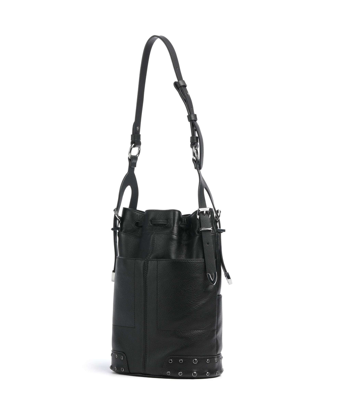 Pinko Mini Bucket bag nero/limousine/shiny nickel