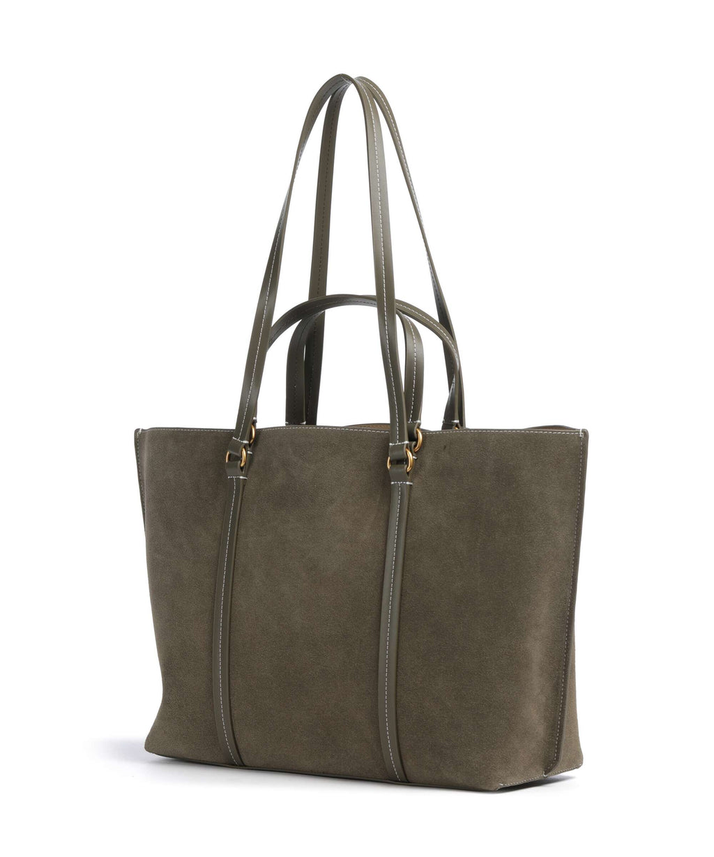 Pinko Carrie Big Tote bag verde/oliva scuro/antique gold