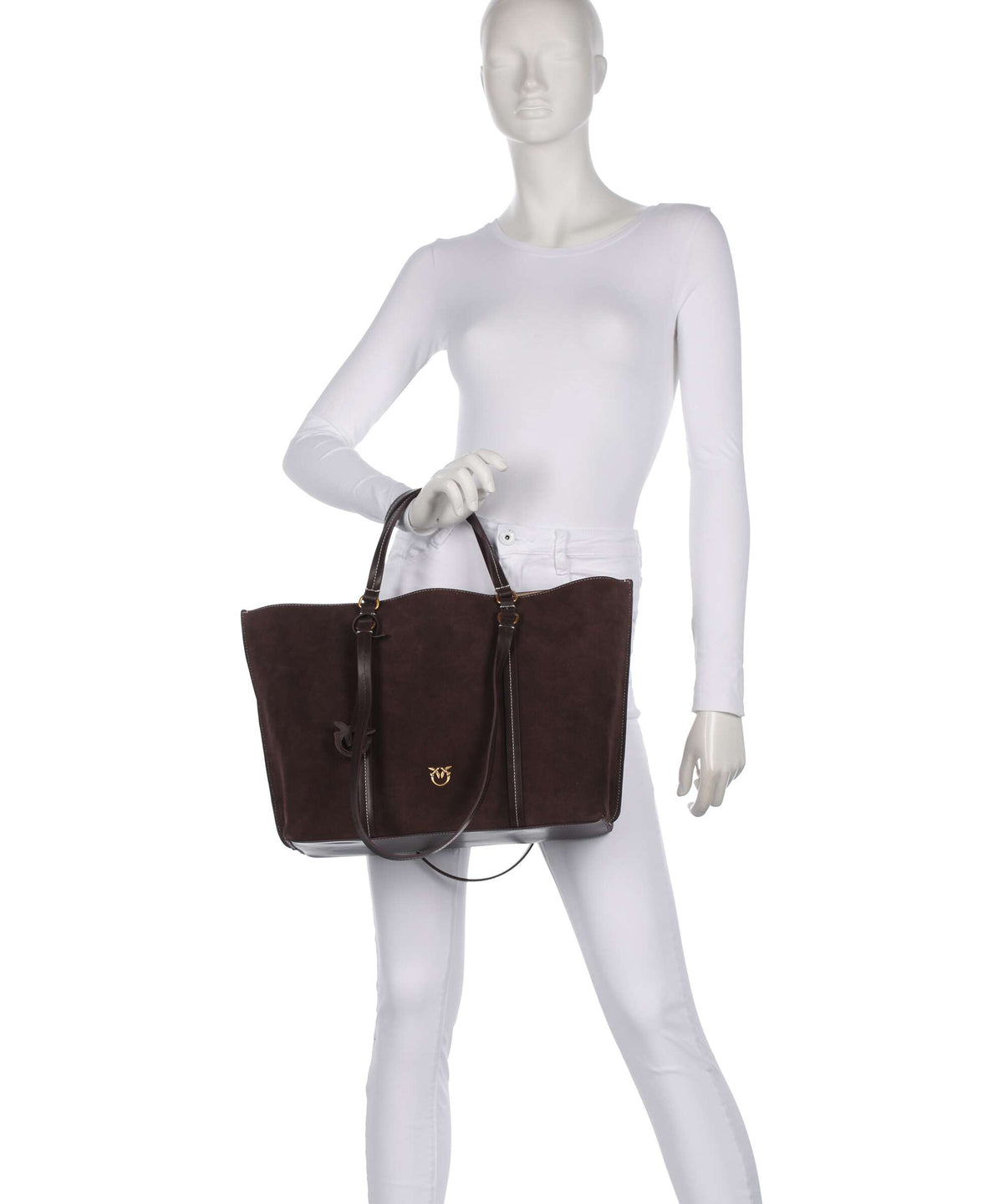 Pinko Carrie Big Tote bag borgogna/antique gold