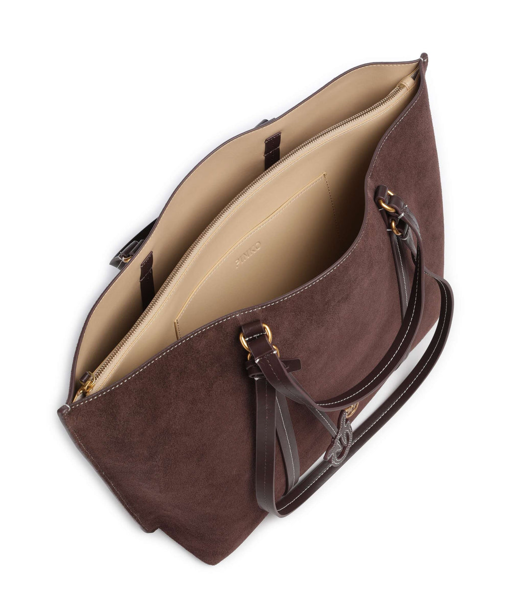 Pinko Carrie Big Tote bag borgogna/antique gold