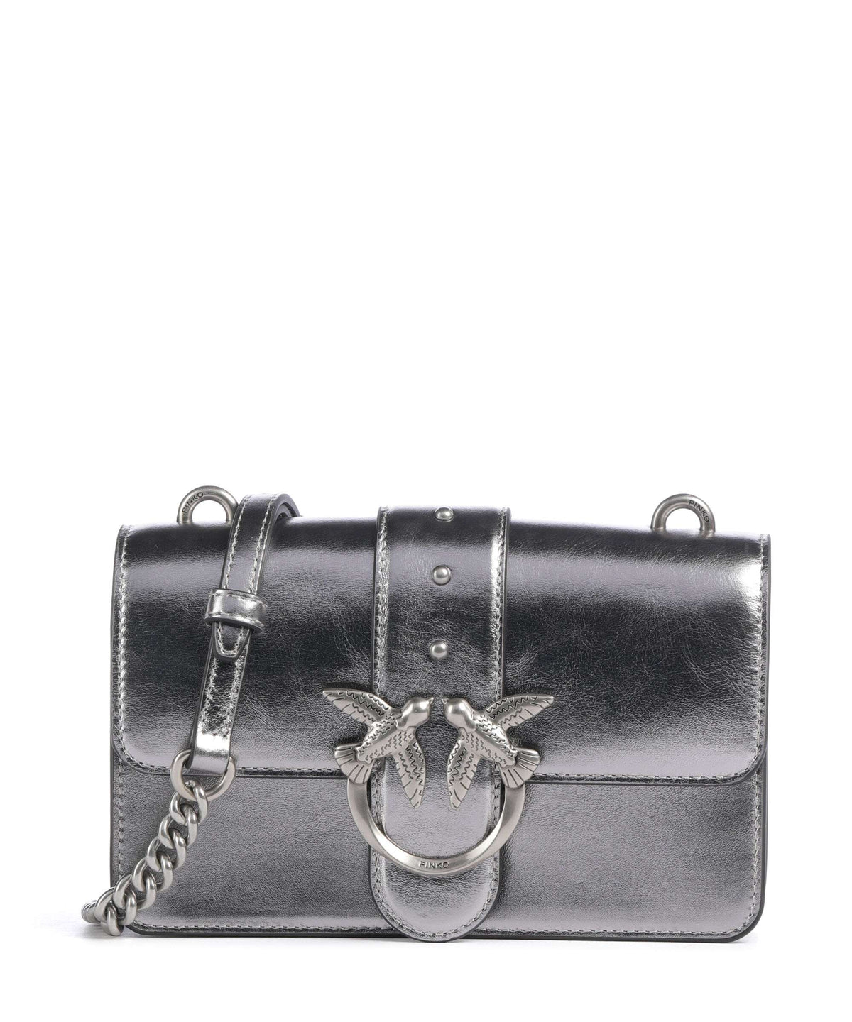 Pinko Love One Mini Crossbody bag gun metal/old silver