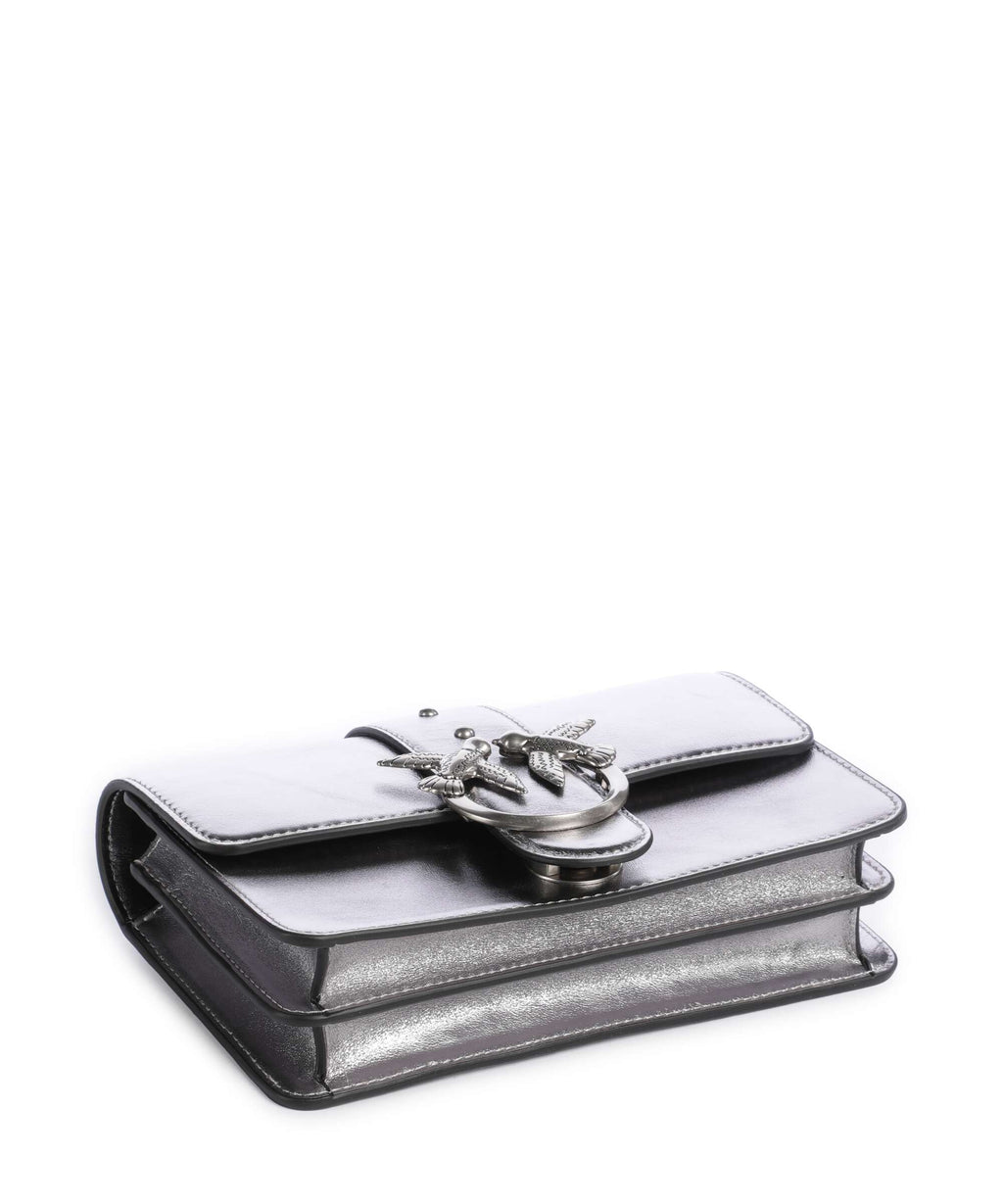 Pinko Love One Mini Crossbody bag gun metal/old silver