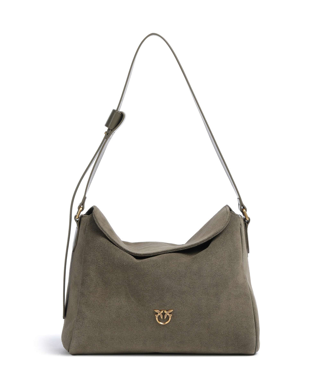 Pinko Leaf Big Hobo bag verde/oliva scuro/antique gold