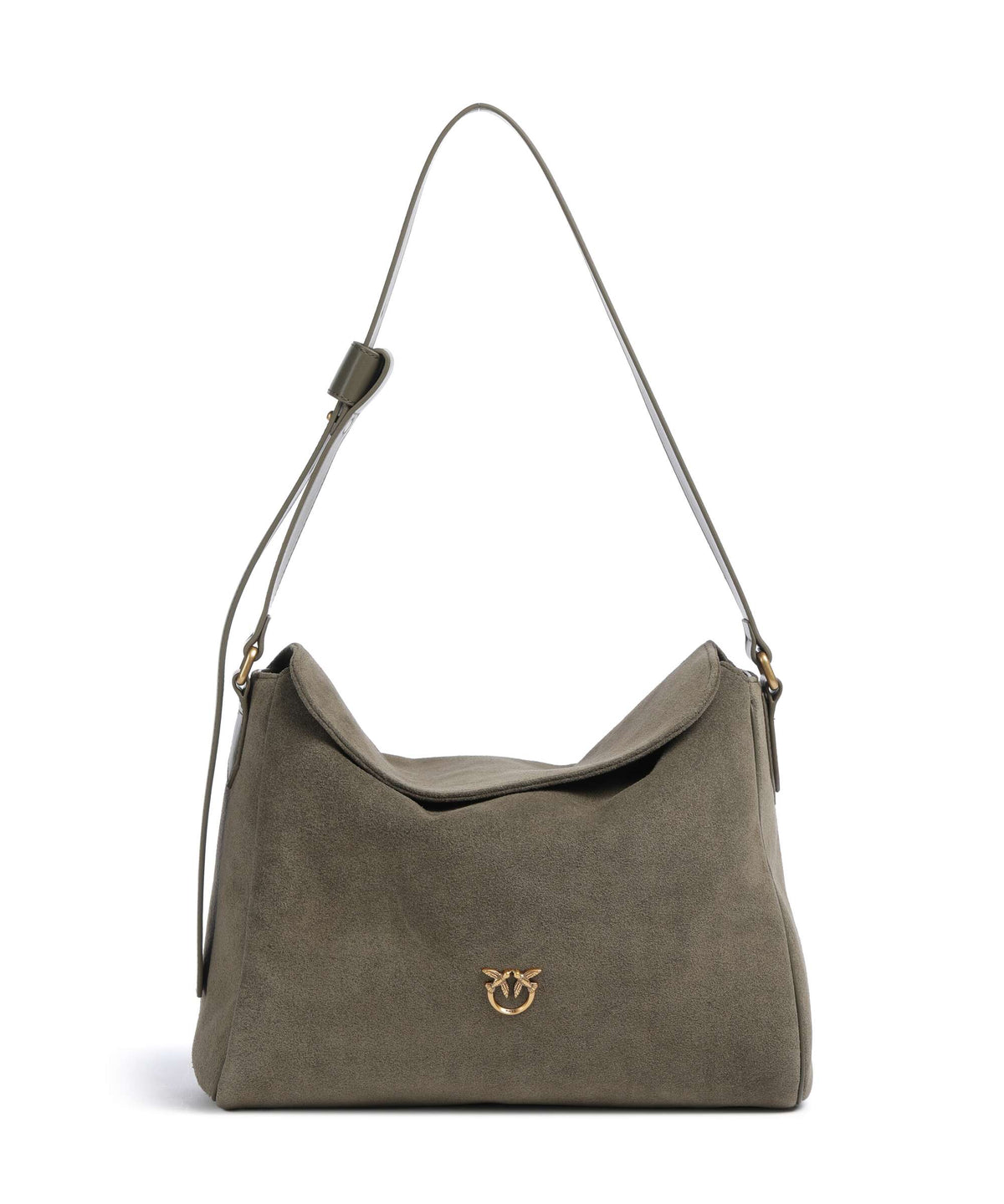 Pinko Leaf Big Hobo bag verde/oliva scuro/antique gold