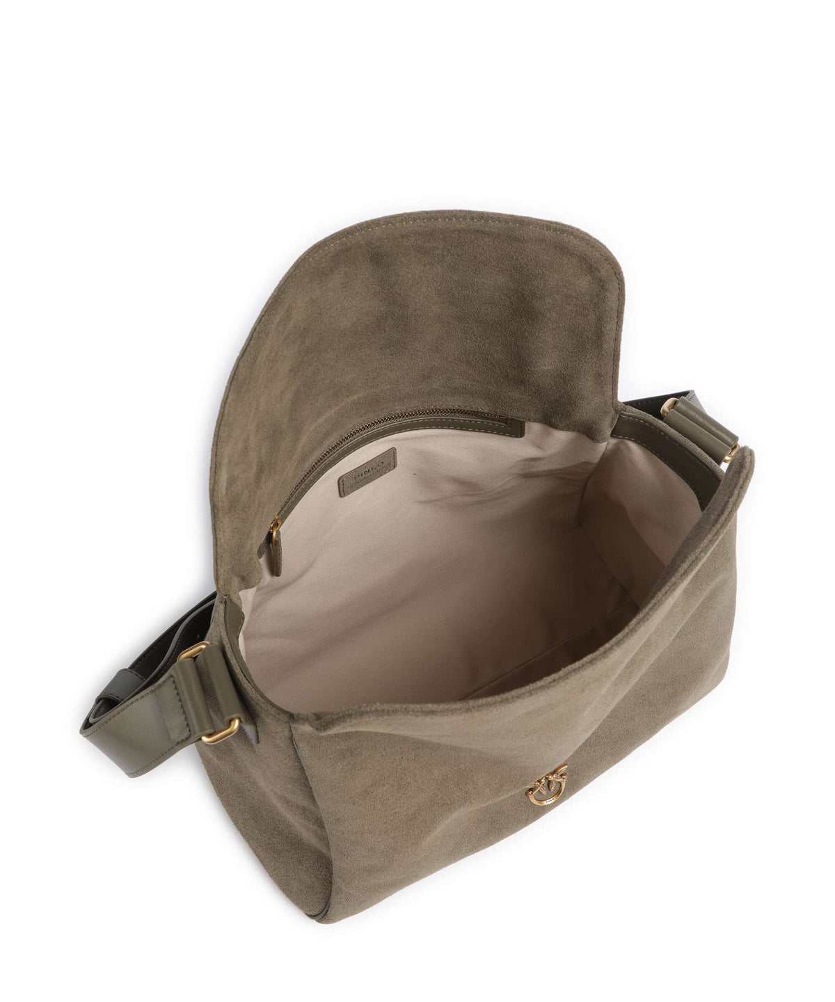 Pinko Leaf Big Hobo bag verde/oliva scuro/antique gold