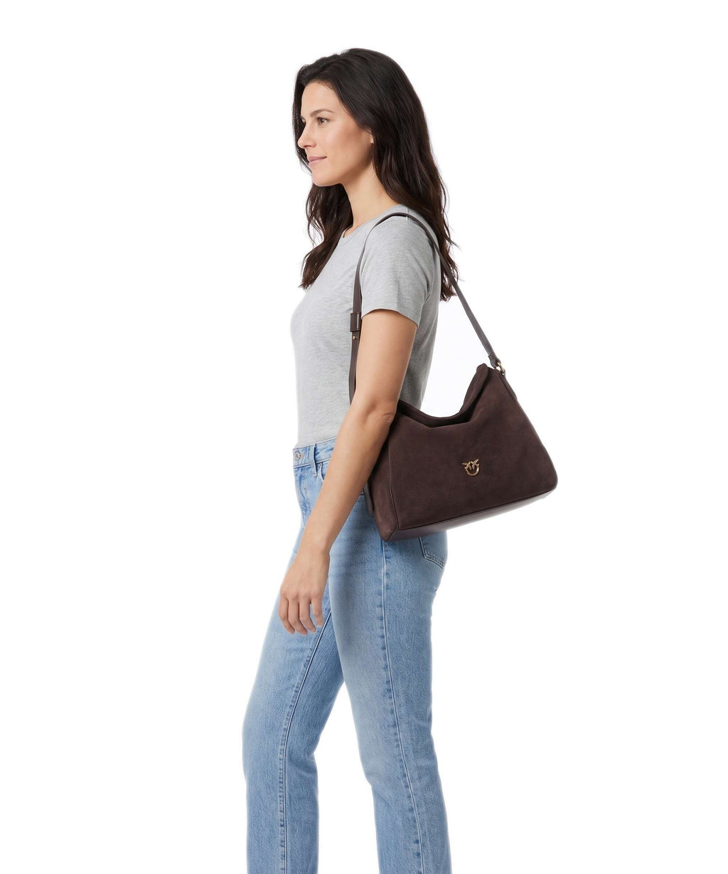 Pinko Leaf Big Hobo bag borgogna/antique gold