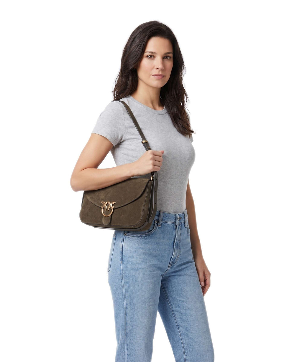 Pinko Love Classic Shoulder bag militar green/gold