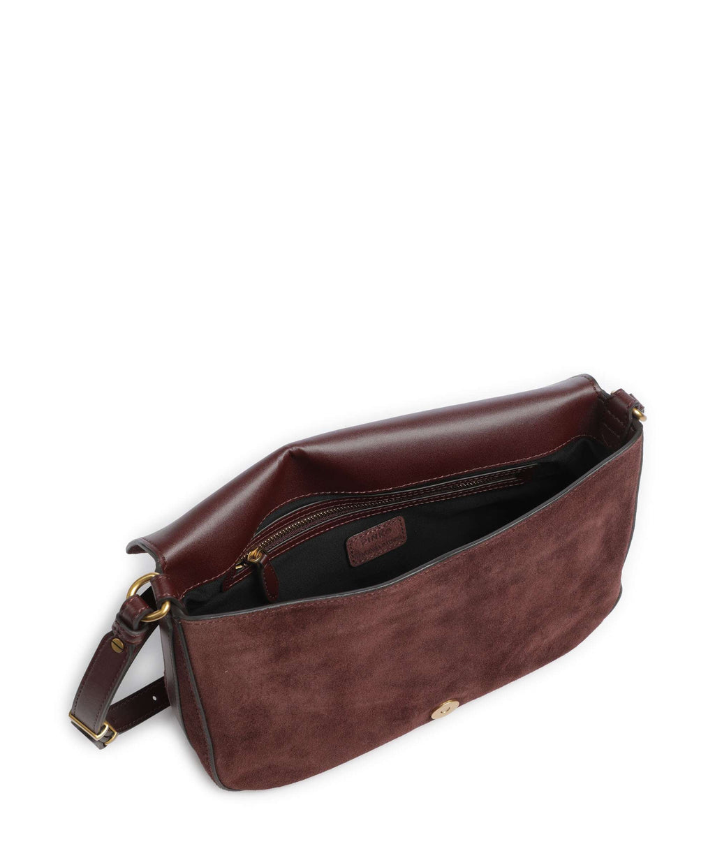 Pinko Love Classic Shoulder bag burgundy/gold