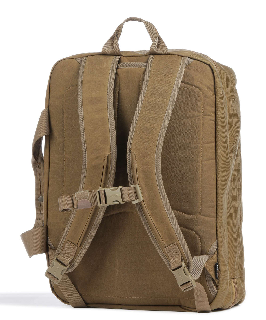 Filson Cordura Nylon Surveyor Pullmann Pack Backpack bag dark tan/flame