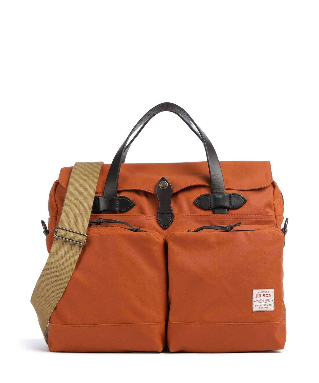 Filson Tin Cloth 24 Hour Briefcase rust