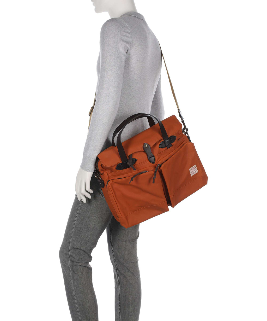 Filson Tin Cloth 24 Hour Briefcase rust