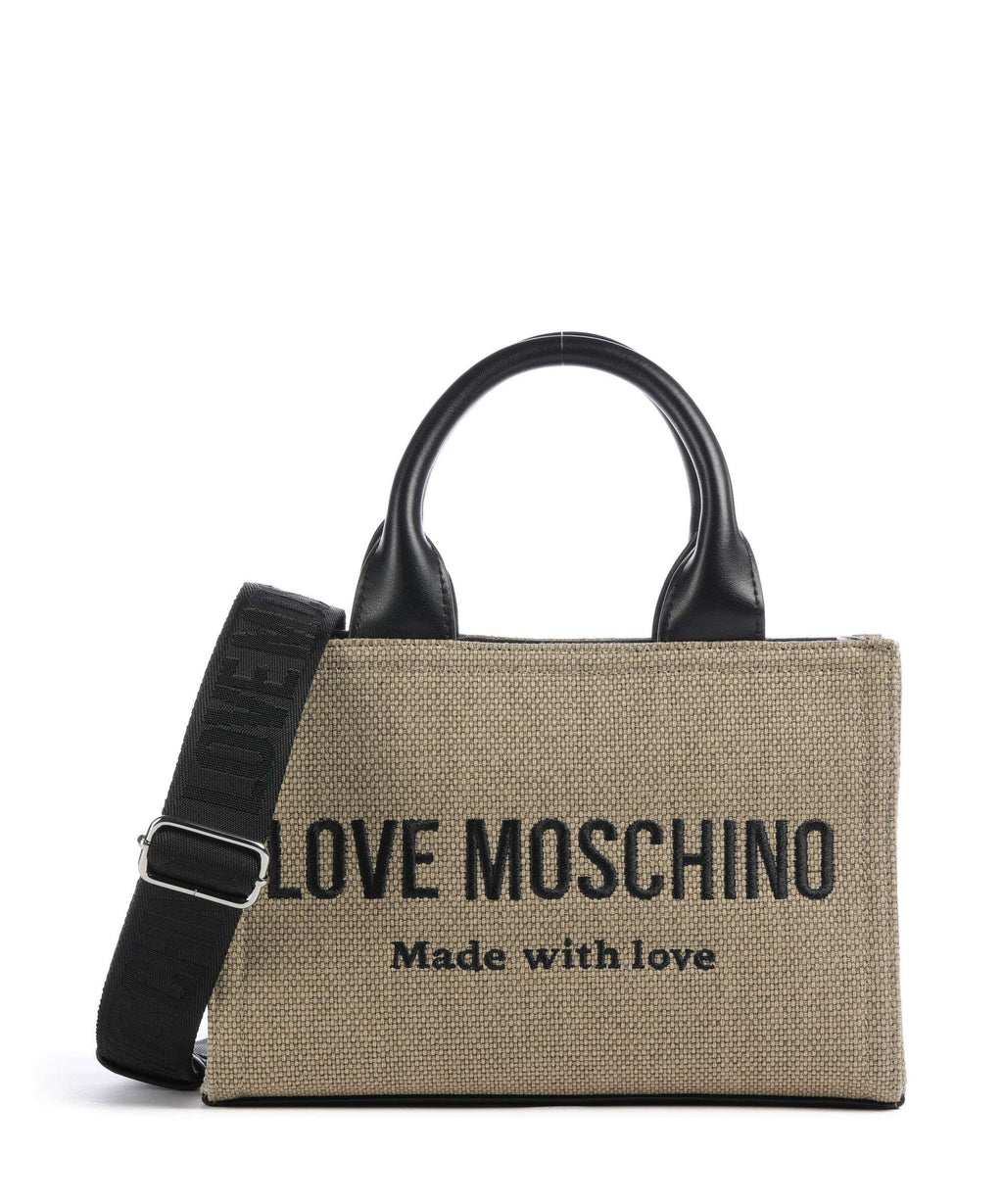 Love Moschino Cargo Canvas Handbag black/gold